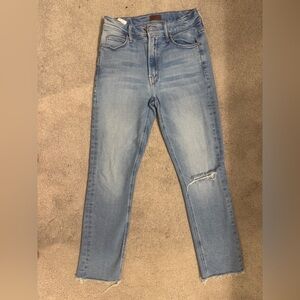 MOTHER - Midrise Dazzler Ankle Fray size 26